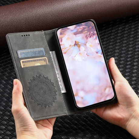 Чохол-книжка Totem Embossed Magnetic Leather для Samsung Galaxy A16 5G - сірий