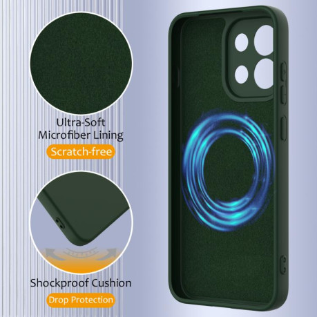 Силиконовый чехол Shockproof Silicone Magsafe для OnePlus 13T - зеленый