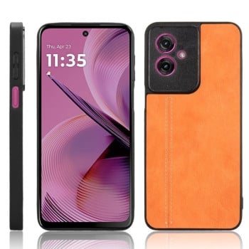 Ударозахисний чохол Sewing Cow Pattern для Motorola Moto G55 5G - помаранчевий