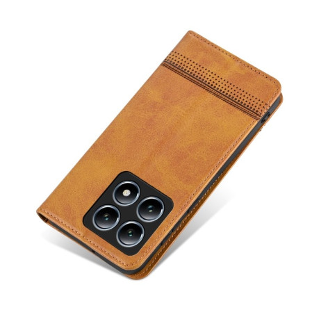 Чохол-книжка AZNS Magnetic Calf на Xiaomi 14T Pro - коричневий