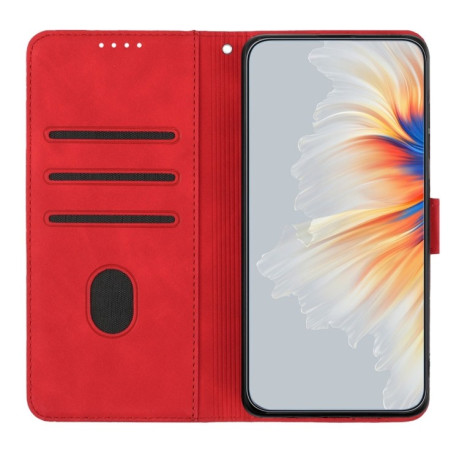 Чехол-книжка Skin Feel Heart Amile для Xiaomi Redmi Note 14 5G/Poco M7 Pro 5G - красный