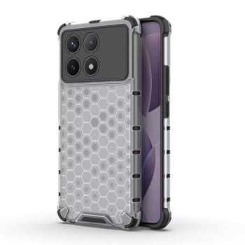 Противоударный чехол Honeycomb на Xiaomi Poco X6 Pro - белый