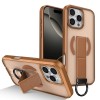 Противоударный чехол Skin-Friendly D-Ring Holder Magnetic с магнитным кольцом для iPhone 16 Pro Max — хаки