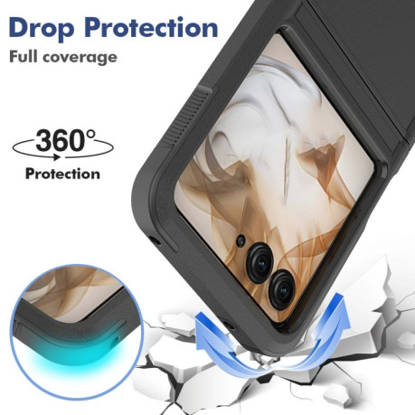 Протиударний чохол Armor 2 in 1 для Motorola Razr 50 - чорний