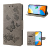 Чехол-книжка Floral Butterfly для Xiaomi Poco C40/Redmi 10c - серый