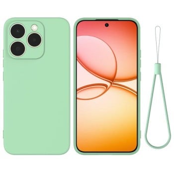 Силиконовый чехол Solid Color Liquid Silicone на Realme 15T 5G — зелёный