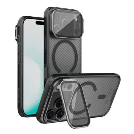 Чохол NILLKIN CamShield Prop Transparent Mirror Cover MagSafe Magnetic Translucent на iPhone 17 Pro - чорний