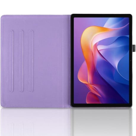 Чехол-книжка Tree Life Embossed Rotation Leather для Xiaomi Redmi Pad 2 - фиолетовый