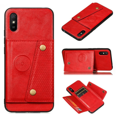 Противоударный чехол Magnetic with Card Slots на Xiaomi Redmi 9A - красный