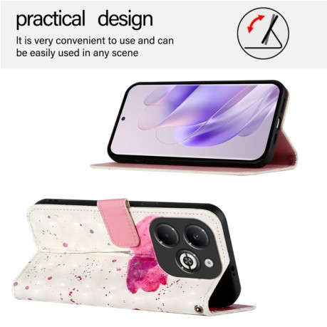 Чехол-книжка 3D Painting для Infinix Smart 8 Plus / Smart 8 Pro - Flower