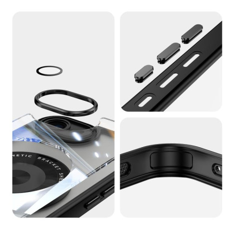 Протиударний чохол MagSafe Acrylic Hybrid для iPhone 16e - чорний