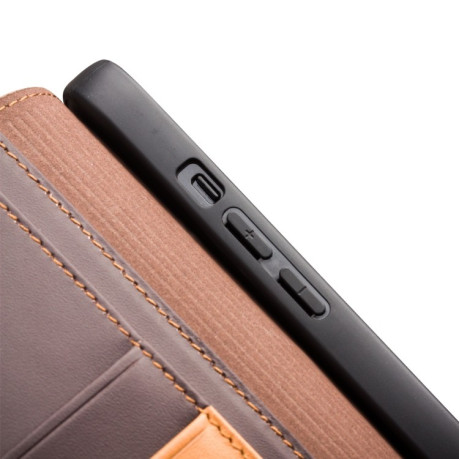 Кожаный чехол QIALINO Wallet Case для iPhone 13 mini - коричневый