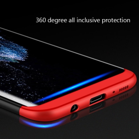 3D чехол GKK Three Stage Splicing Full Coverage Case на Samsung Galaxy S8/G950-красный, черный