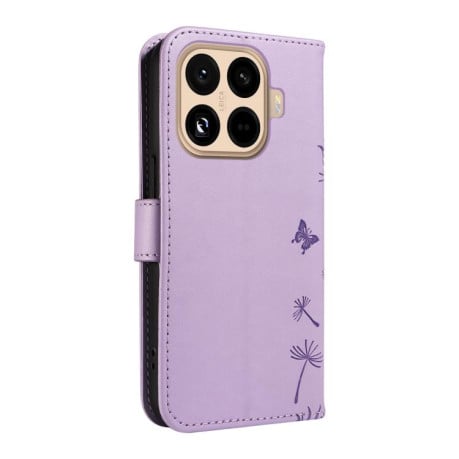 Чехол-книжка Dandelion Embossed Pattern Flip Leather на Xiaomi 15T Pro 5G - фиолетовый