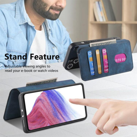 Чохол-книжка CaseNeo MagSafe RFID Anti-theft Retro Leather для Realme GT7 Pro - синій