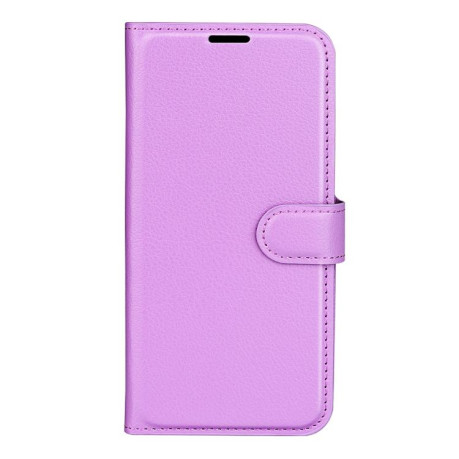 Чохол-книжка з фактурою Litchi і магнітним хлястиком для Poco 8 Pro/Redmi Note 15 Pro+ Global 163.3mm — фіолетовий