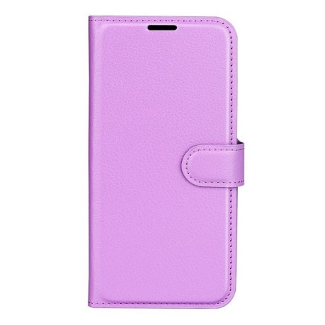 Чехол-книжка Litchi Texture Horizontal Flip Leather на Samsung Galaxy M16 / F16 - фиолетовый