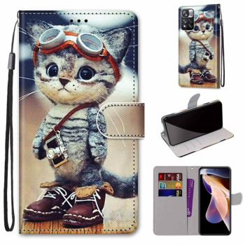 Чохол-книжка Coloured Drawing Cross для Xiaomi Redmi Note 11 Pro 5G (China)/11 Pro+ - Leather Shoes Cat