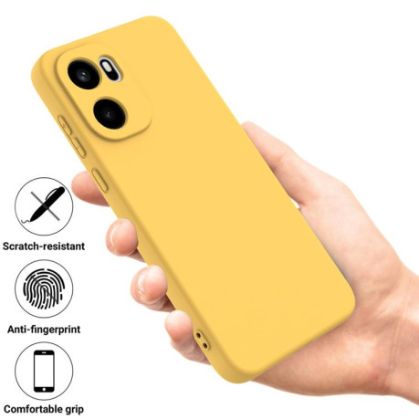 Силіконовий чохол Solid Color Liquid Silicone на OnePlus 15R / Ace 6 / Ace 6T — жовтий