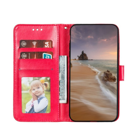 Чехол-книжка Lace Flower для Samsung Galaxy S22 5G - красный