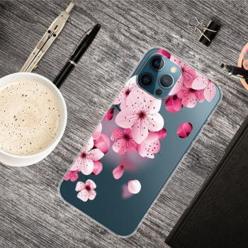 Чехол Painted Pattern для iPhone 13 Pro - Cherry Blossoms