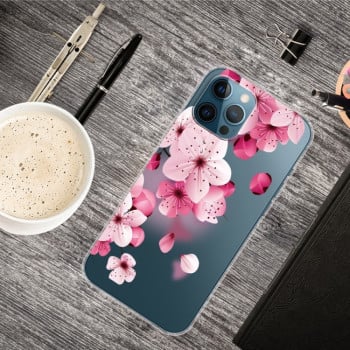 Чехол Painted Pattern для iPhone 13 Pro Max - Cherry Blossoms