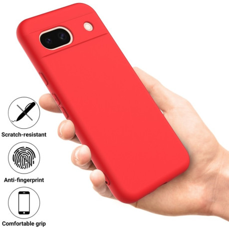 Силиконовый чехол Solid Color Liquid Silicone на Google Pixel 8a - красный