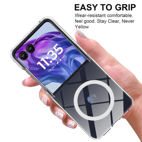 Противоударный чехол Scratchproof PC Transparent MagSafe для Motorola Razr 60 Ultra / Razr Ultra 2025 - прозрачный