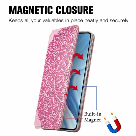 Чехол-книжка Blooming Mandala для Xiaomi Mi 11 Lite/Mi 11 Lite NE - розовый