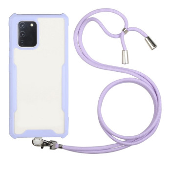 Чехол Acrylic Neck Lanyard для Samsung Galaxy A02s - фиолетовый