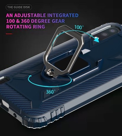 Противоударный чехол 360 Degree Rotating Ring Holder на Xiaomi Redmi 9A - синий
