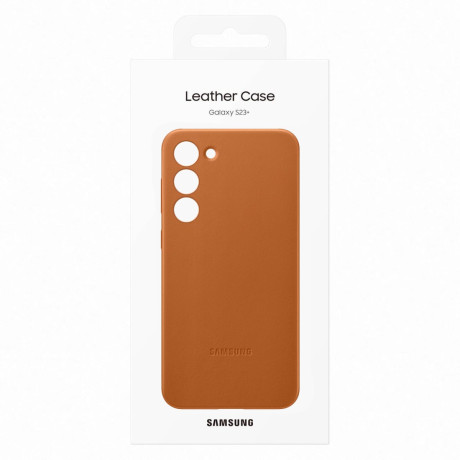 Оригинальный чехол Samsung Leather Cover для Samsung Galaxy S23 Plus - brown
