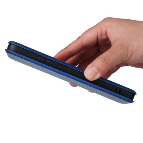 Чехол-книжка Carbon Fiber Texture на  Xiaomi 14T - синий