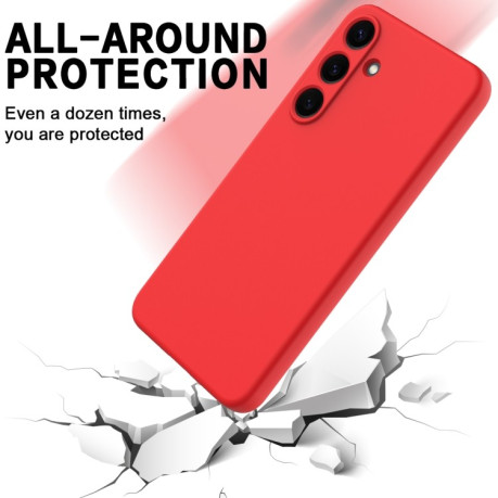 Силіконовий чохол Solid Color Liquid Silicone  для Samsung Galaxy S25+ 5G - червоний