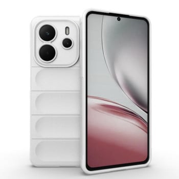 Силиконовый чехол Magic Flannel для Xiaomi Redmi Note 14 4G 164.84mm - белый