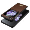 Чехол SULADA Litchi Texture Leather на Samsung Galaxy  Flip 6/Flip 7 FE - коричневый