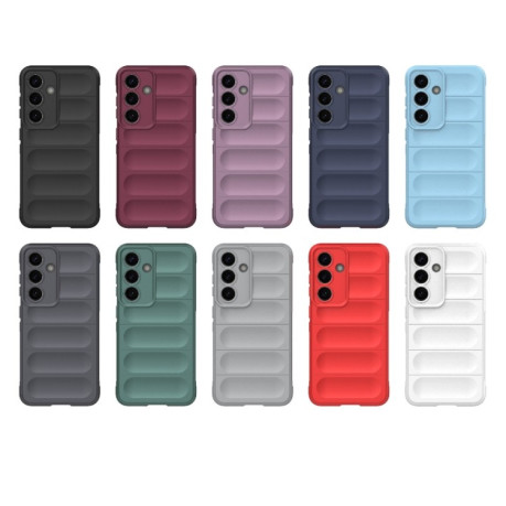 Силиконовый чехол Magic Flannel для Samsung Galaxy S25 5G - темно-серый