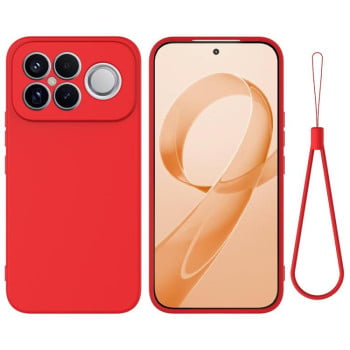 Силіконовий чохол Solid Color Liquid Silicone на Xiaomi Redmi K90 Pro Max / Poco F8 Ultra — червоний