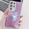 Протиударний чохол Plating Glitter Texture TPU with Lens Film для Samsung Galaxy S25 Ultra 5G - Purple Feather Yarn