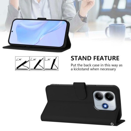 Чохол-книжка Skin Feel Solid Color Leather Xiaomi Poco M7 Pro 5G - чорний