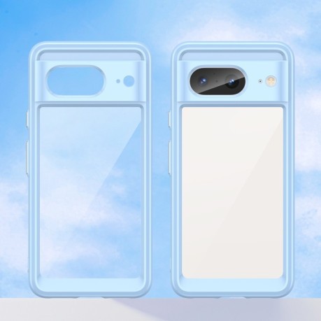 Противоударный чехол Colorful Acrylic Series для Google Pixel 8 - синий