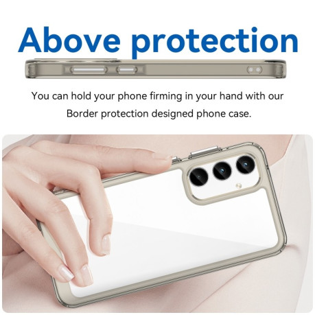 Противоударный чехол Colorful Acrylic Series для Samsung Galaxy A35 - прозрачно-серый