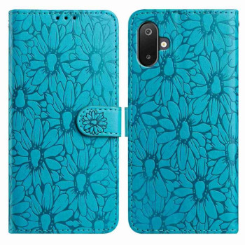 Чехол-книжка Daisy Embossed Leather для Samsung Galaxy M06 5G - синій
