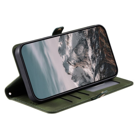 Чехол-книжка Totem Embossed Magnetic Leather для Motorola Moto G75 5G - зеленый