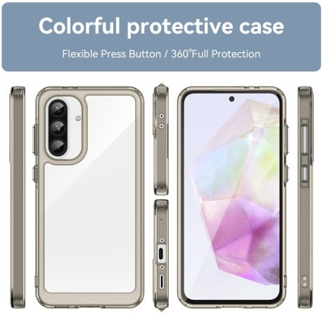 Противоударный чохол Colorful Acrylic Series для Samsung Galaxy A36 5G - прозрачно-серый