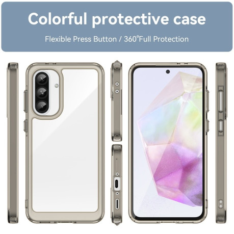 Противоударный чохол Colorful Acrylic Series для Samsung Galaxy A56 5G - прозрачно-серый