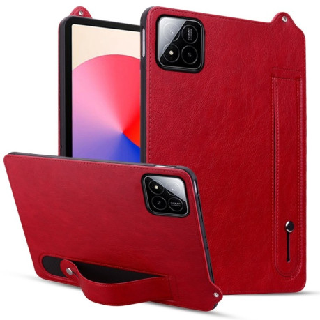 Противоударный чехол Wristband Leather Back для Xiaomi Pad 7 / 7 Pro - красный