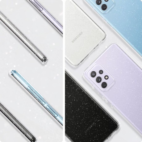 Оригинальный чехол Spigen Liquid Crystal для Samsung Galaxy A72 Glitter Crystal