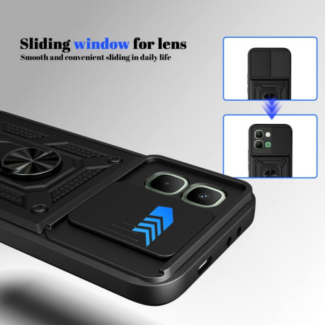 Протиударний чохол Sliding Camshield для Infinix Note Edge 5G — червоний