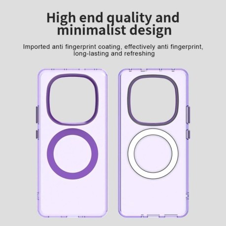 Протиударний чохол MagSafe Holder PC Hybrid для Xiaomi Redmi Note 14 Pro 5G/Poco X7 - фіолетовий